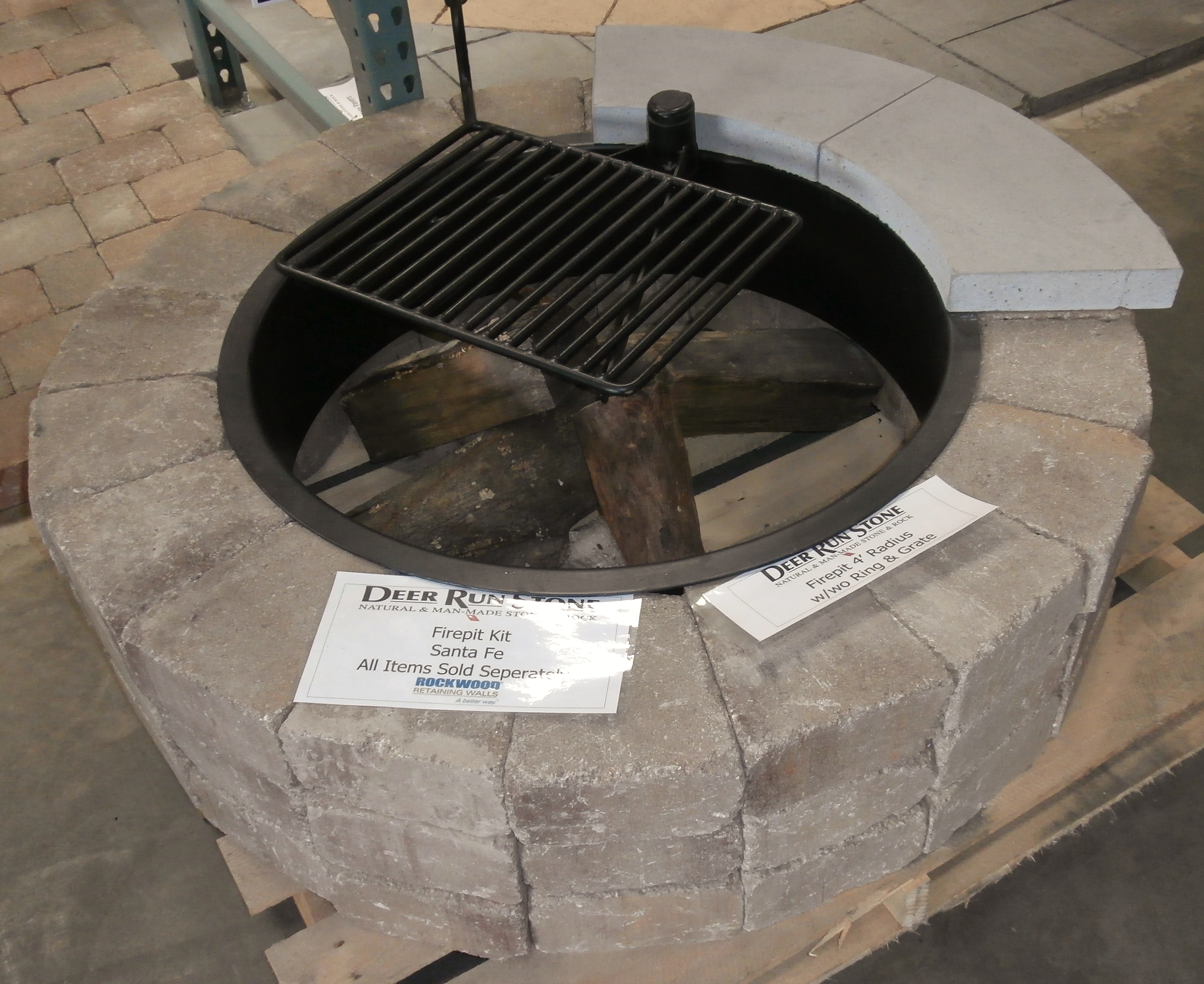 RCP santa fe grand firepit with grate and cap