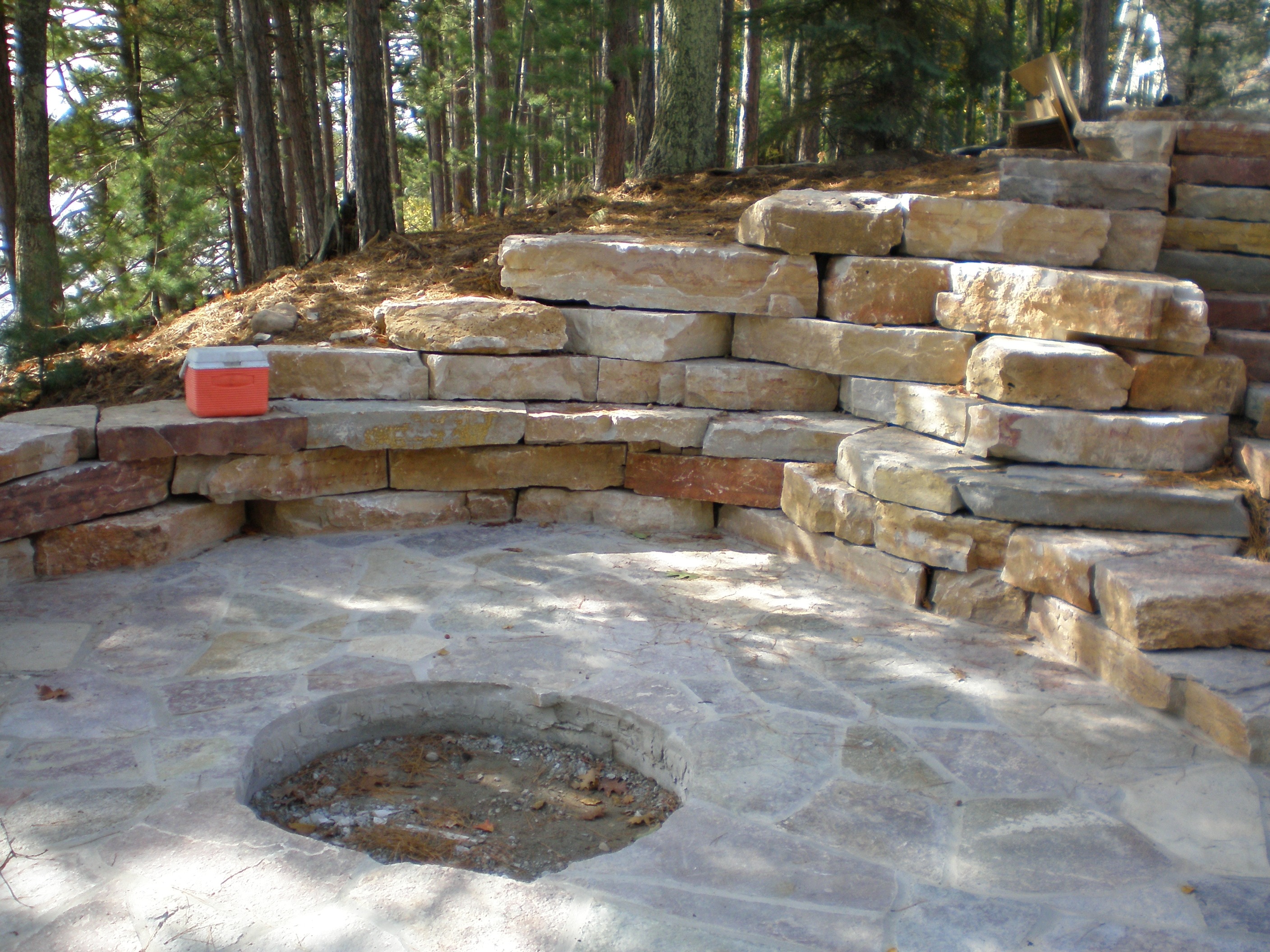 halquist chilton outcroppings & AC flagstone patio