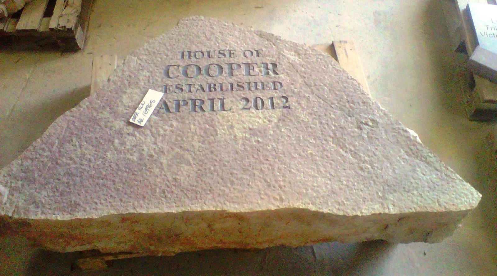 Natural Engraved Stone Signs